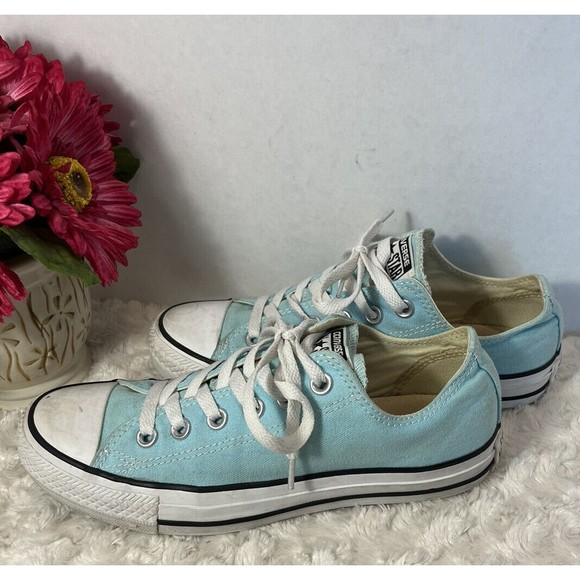 Size 7 Converse All Star Low Aqua Turquoise - Picture 4 of 8